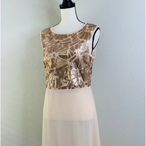 Belle Contrast Sequin Chiffon Bridesmaid Dress, size US 10 - Picture 14 of 16